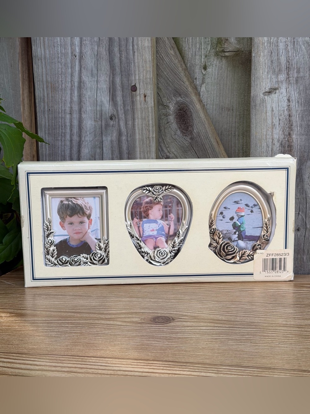 Vintage Set Of Silverish Metallic Coloured Ornate Plastic Mini Picture Frames